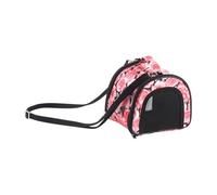 MagiDeal Bolso Portador de hámster Bolso al Aire Libre con Cremallera portátil Transpirable para Animales pequeños Bolsas de Viaje para una Ardilla pequeños, Flor Rosa