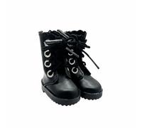 MagiDeal Botas para Muñecas con Diseño Actual Detalles de Cordones y Cremallera Trasera Accesorio para Figuras Articuladas Adecuado para Exposición de Colección Juego Temático y Decoración , Negro
