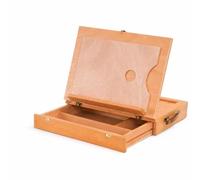 MagiDeal Caballete de Arte Portátil Caballete Mesa Caja Dibujo Organizador Pintura Multifunción para Lienzos Hasta 35 Cm Madera Ajustable Adecuado para Estudiantes Artistas Clases Estudio Exteriores