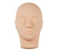 MagiDeal Cabeza de maniquí de pestañas, modelo portátil de silicona, multifuncional, para entrenamiento de pestañas, para principiantes.