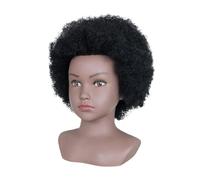 MagiDeal Cabeza de maniquí realista, cabeza de maniquí rizada, profesional, ligera, con soporte para pelucas, soporte para cabeza para práctica de peinado de, Chicas