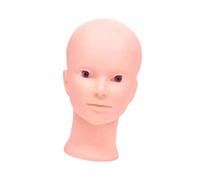 MagiDeal Cabezal de peluca de la cabeza del maniquí de calvo, peso ligero para la peluca que hace el estilo de la cosmetología de la cosmetología Cabezal de la, Sin Maquillaje