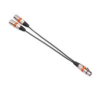MagiDeal Cable divisor de micrófono, cable en Y de 1 XLR hembra a 2 XLR macho, 30 cm para grabación con ecualizador de micrófono, Naranja