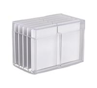 MagiDeal Caja de almacenamiento de pestañas postizas de 10 capas, soporte para pallet, estuche de exposición vacío a prueba de polvo, organizador de pestañas, transparente