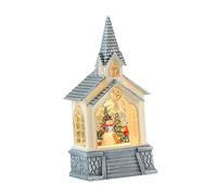 MagiDeal Caja de música navideña brillante, decoración navideña, centro de mesa, luz de noche, linterna navideña para repisa, escritorio, mesita de noche, bar, Muñeco de Nieve