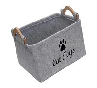 MagiDeal Cajas organizadoras de Juguetes para Mascotas, contenedores de Almacenamiento para Suministros para Perros, Cesta Plegable Multiusos Grande para Cosas, Gris