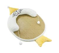 MagiDeal Cama para Gatos con colchón refrescante de Tela de Hielo, extraíble y Reutilizable, con Pelotas de Juego y Almohada Acolchada, Ligera y Fresca para el, Green L