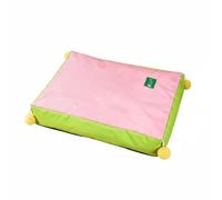 MagiDeal Cama para Perros Tapete Colchoneta Cojín Impermeable con Funda Lavable Removible en Oxford de Alta Resistencia con Núcleo Grueso Adecuada para Perros, Green-Pink, M