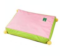 MagiDeal Cama para Perros Tapete Colchoneta Cojín Impermeable con Funda Lavable Removible en Oxford de Alta Resistencia con Núcleo Grueso Adecuada para Perros, Green-Pink, XL