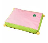 MagiDeal Cama para Perros Tapete Colchoneta Cojín Impermeable con Funda Lavable Removible en Oxford de Alta Resistencia con Núcleo Grueso Adecuada para Perros, Green-Pink, S