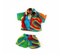 MagiDeal Camisa para Muñeca Estilo Hawaiano Set con Short Fibras Ligeras Fácil de Poner Costura Precisa Adecuada para Escena de Colección Fotografías Dioramas Uso Diario , Set Multipatrón