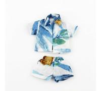 MagiDeal Camisa para Muñeca Estilo Hawaiano Set con Short Fibras Ligeras Fácil de Poner Costura Precisa Adecuada para Escena de Colección Fotografías Dioramas Uso Diario , SetÁrbolCoco