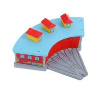 MagiDeal Casa de Tren para niños con vías de Cambio de Cinco vías, Juego imaginativo, Escena de Tren, Accesorio ferroviario para Creatividad e interacción