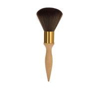 MagiDeal Cepillo de plato de cuello barbero cepillo de nylon cerdas nylon mango de madera accesorio de salón multifuncional para barrer el cabello