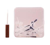 MagiDeal Cepillo de repuesto para esmalte de uñas, aplicador de líquidos, para salón, hogar, mini cepillo universal eficiente para polvos de inmersión, 30 Piezas Marrones