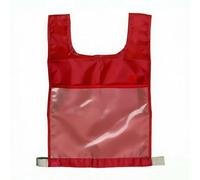 MagiDeal Chaleco Deportivo Infantil Bib de Actividades de Aprendizaje Bolsillo Transparente Material para Prácticas de Palabras Adecuado para Colaboración Escolar y Entre Padres E Hijos, Rojo