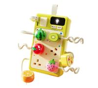 MagiDeal Children Learning Switch Tablero Interactivo Interruptor Juguete Sensorial Enchufe Simulado con Plugs Coordinación Mano Ojo Juego de Enchufar Adecuado, Fruit Normal Battery