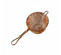 MagiDeal Colador Industrial Colador de Té Artesanal Utensilio de Cobre Puro Tejido a Mano Herramienta con Malla Delicada y Asa Reforzada Adecuado para Té Oficina Casa, Poema Floral
