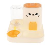 MagiDeal Comedero automático para Mascotas, Cuenco para Comida para Gatos, extraíble, portátil y práctico, para Perros pequeños, Conejos, Amarillo