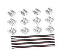 MagiDeal Conectores de 12 piezas con de extensión accesorios de conector transparente para 4 pines 0.39 pulgadas tiras de luz multipropósito ligero