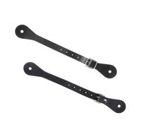 MagiDeal Correas para espuelas, Correas para Botas, 2 Piezas de Cuero de PU, cinturón de espuela de Vaquera de Primera Calidad para Mujer, Ajustable para, Negro