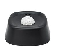 MagiDeal Cuenco Antiglotones para Perros con Bola Rodante Giratoria Recipiente para Lamer Ayuda a Controlar la Ingesta Apto para Hogares con Mascotas, Negro Y Blanco