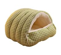 MagiDeal Cueva para Mascotas, Cama Multiusos, cojín extraíble, algodón PP, Suave, Regalo, práctico, cálido, cómodo, Refugio para Gatos, Green White M