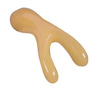 MagiDeal de Resina para, Cuidado Facial Suave, Multiusos, en Y, Portátil, Manual, Herramienta para Cara, Tabla Guasha, AMARILLO