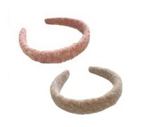 MagiDeal Diadema de Vellón Banda Estética para el Pelo Accesorio de Cabello Textil Cómodo Que Mantiene la Forma Después de Uso Repetido Adecuada para, Ros Café Claro, Otro