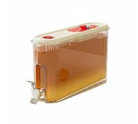 MagiDeal Dispensador de Bebidas para Nevera con Tapa Hermética Recipiente con Filtro para Frutas O Té y Grifo Incorporado Fácil de Manejar Material Apto para, Rojo