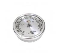MagiDeal Estación Meteorológica para Hogar Higrómetro Instrumento Analógico Redondo con Carátula de 70 Mm Bisel Aspecto Metálico Símbolos Climáticos Lectura, 70MM Silver