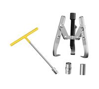 MagiDeal Extractor de 3 mordazas, herramienta para desmontar metales, herramienta de desmontaje para lavadoras de carga superior, tambor interior, polea, 4 Inch with Wrench