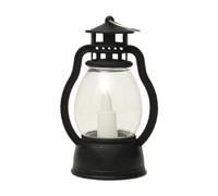 MagiDeal Farol de vela decorativo para Navidad, luz LED sin llama, para colgar en la pared, para sala de estar, hogar y Halloween, Negro