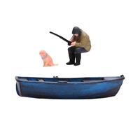 MagiDeal Figura de Pescador a Escala 1/64, Adorno de colección, minifigura Decorativa, Accesorios para Fotos, Ilustraciones, de Pesca, Modelo de, Style B
