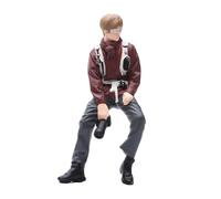 MagiDeal Figura en Miniatura de Hombre a Escala 1/18, Fotógrafo, Pequeña Figura en Miniatura de Escena.