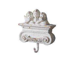 MagiDeal Gancho de Pared Ángel Perchero Colgador Soporte Motivo Romántico con Cherubín y Acabado Envejecido Solución Decorativa y, Gancho De Ángel Retro Europeo MBK004, 24cm Alto X 21cm Ancho