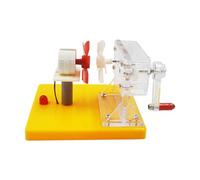 MagiDeal Generación de energía eólica de manejo de la Mano Conversión de energía eólica Conversión de enseñanza de Accesorios Ciencias de la Bombilla para el, 12cmx11cmx82cm