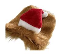MagiDeal Gorro de Papá para Gatos, cálido y Creativo, Ideal para disfrazar a tu Mascota en Estas Fiestas. para Gatos, Cachorros y Perros, Light Brown S