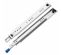 MagiDeal Guía Telescópica para Cajón Riel Metálico con Rodillo Interior Sección Triple sin Ruido Recomendada para Oficinas Casas Armarios Industriales, 40CM, Con Cerradura