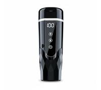 MagiDeal Hervidor de Coche 12V 24V Taza Eléctrica Termo Calentador Agua Portátil Acero Inoxidable 304 450ml Control y Cable Grueso Adecuado para Viajes de, Negro Clásico