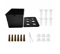 MagiDeal Hidroponía Planter Kit Hidropónico Jardín Interior Semillero sin Suelo con Caja PP Resistente al Desgaste y Cuidado Fácil Adecuado para Cocina Balcón Alféizar Cultivo de Verduras, Black