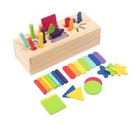 MagiDeal Juego de Clasificación Infantil Rompecabezas Cubo Bloques Caja con Ranuras y Varillas para Insertar Que Fortalecen la Destreza Manual y la Percepción