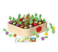 MagiDeal Juego de Memoria Infantil de Zanahorias Tablero Fichas y Cartas Madera Que Ejercita Atención y Colores Adecuado para Interacción Familiar Preescolar Rincones de Juego en Casa