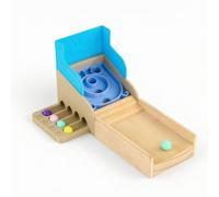 MagiDeal Juego de para Niños Juguete Arcade de Mesa con Rampa y Canales Circulares Laberinto Portátil Desmontable Madera Plástico Refuerza Motricidad y