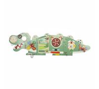 MagiDeal Juego de Pared Infantil Tablero de Actividades Madera Dinosaurio Laberinto Mural Educativo con Engranajes Cierre y Rueda Giratoria Adecuado para