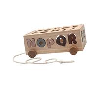 MagiDeal Juego Educativo de Bloques de construcción de Madera para clasificar Formas, desarrollar motricidad Fina y Aprender a emparejar. Ideal para niños, Letras