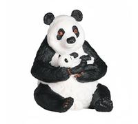 MagiDeal Juguete de Tela Animal Figura Realista Modelo Coleccionable Educativo Detallado Adecuado para Exposición Escuelas Decoración, Panda con Cría 1347