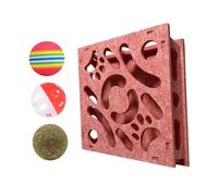 MagiDeal Juguete Interactivo para Gatos, Laberinto, Juego de enriquecimiento Mental, Caja de Juego Mental para Gatos de Interior, Rosa 40cm