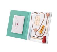 MagiDeal Kids Doctor Kit, rol de Preescolar Play Dress Up Doctor Playset, Fingend Play Play Doctor Toys para Mayores de 3 años Regalo navideño