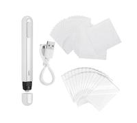 MagiDeal Kit aplanado Tarjetas 49 Hojas, Papeles térmicos, recolectores, láminas Vinilo Transparentes, bolígrafo térmico, Herramientas Cuidado
